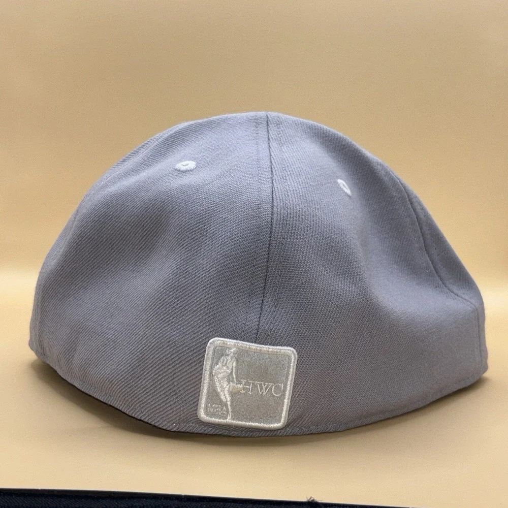 New Era 59FIFTY Philadelphia 76ers Hardwood Classics Fitted Hat Grey White Sz 8